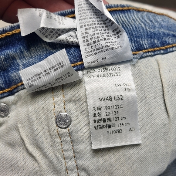 Men's Levi's 550 Relaxed-Fit Stretch Straight Blue Jeans 48x32 New - Picture 11 of 15